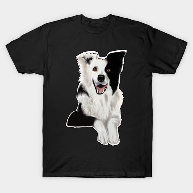 Black and White Dog T-Shirt by david93950